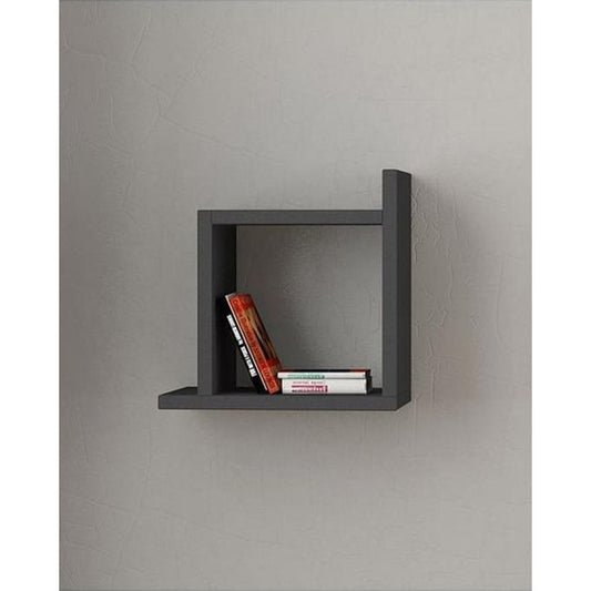 رف حائط خشب ام دي اف أسود- 30×15×30 سم