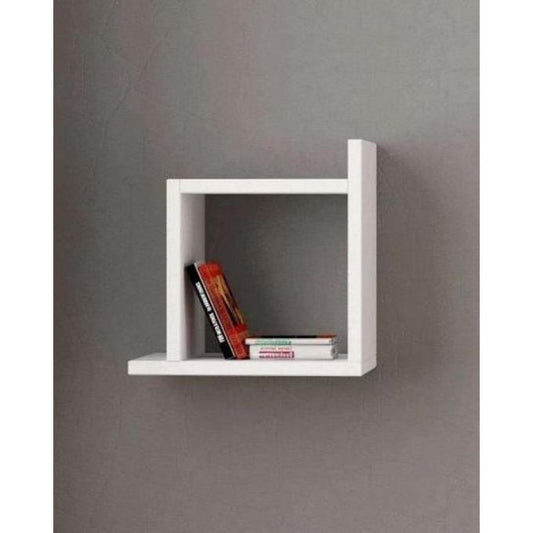 رف حائط خشب ام دي اف أبيض- 30×15×30 سم