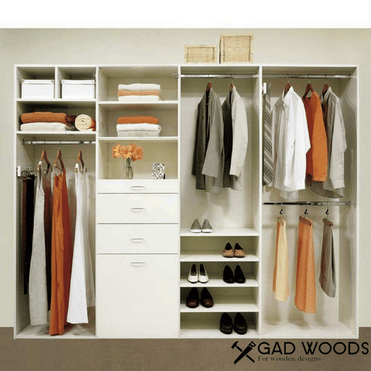 دولاب خشب ام دي اف اسباني – دريسنج – 240×200×50 سم – أبيض