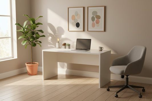 مكتب للكتابة والكمبيوتر من جادوودز ، مساحة كبيرة، خشب، 50 عمق × 120 عرض × 74 سم ارتفاع - أبيض