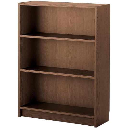 مكتبة مع 3 رف بمقاس قابل للتعديل الارتفاع 106سم العرض 80 سم العمق 28 سم، خشب، بني