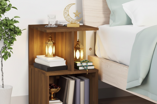 كومود خشب ام دى اف بني - 55×35×33 سم